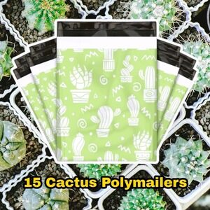 15‎ Green Cactus 12"x15" Poly Mailers